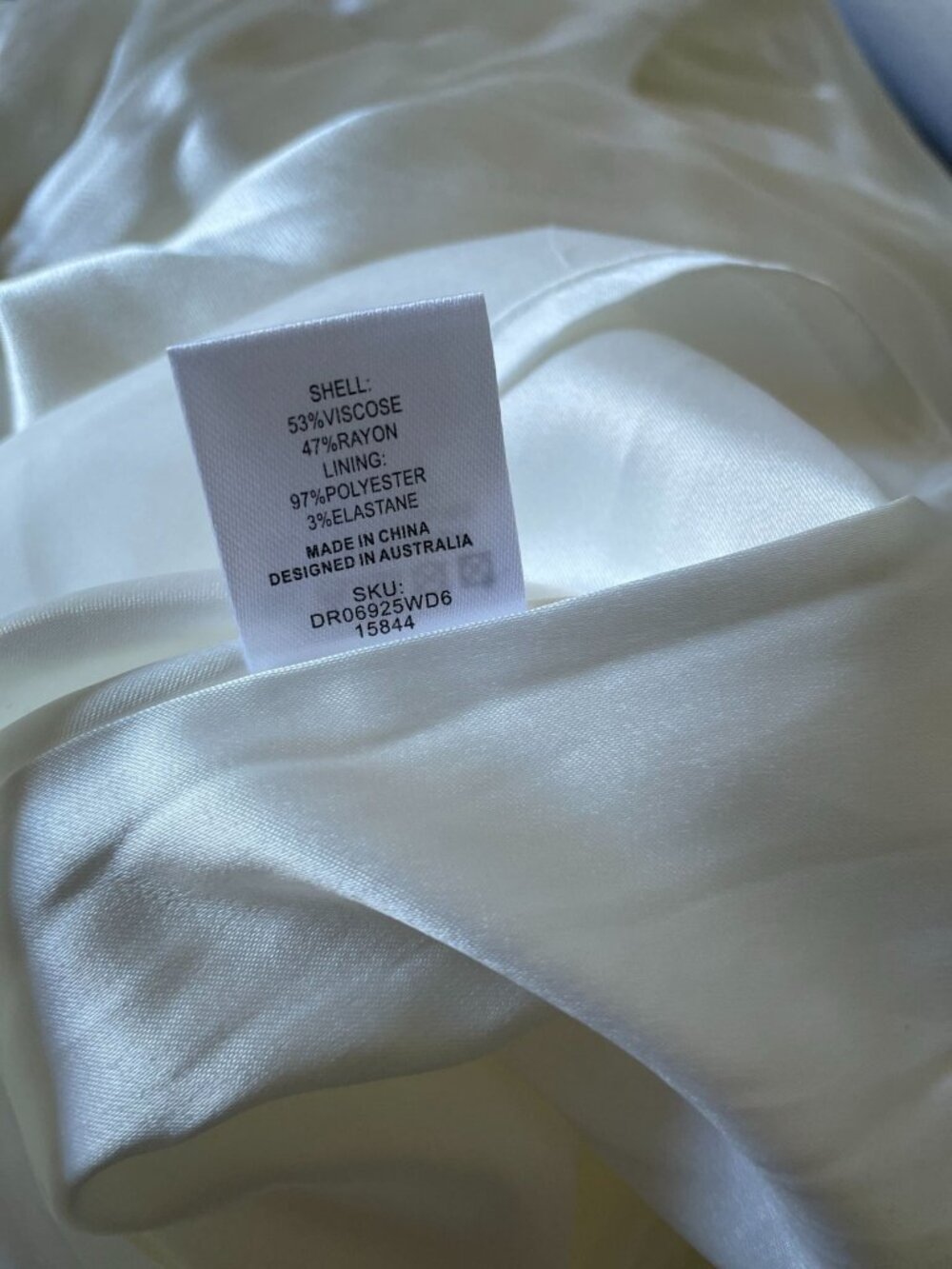 NEW Meshki Blanche Satin Pearl Halter Maxi Dress SZ S Bridal Formal Elegant - Picture 12 of 14